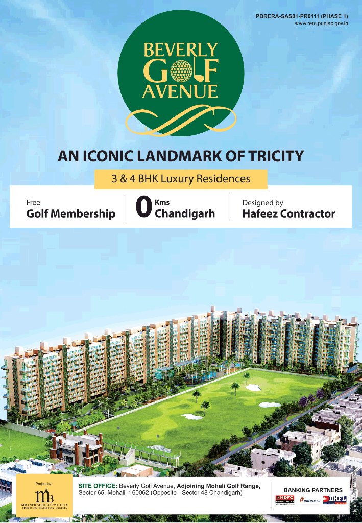 Prestige an iconic landmark of tricity  at MB Beverly Golf Avenue in Mohali